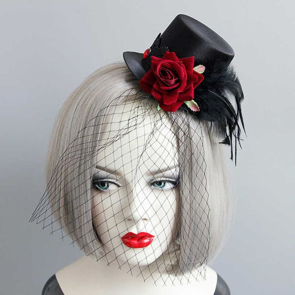 halloween feather netted hair accessories punk black feather & red rose fascinators hats with veil, Golden;white
halloween feather netted hair accessories punk black feather & red rose fascinators hats with veil, Golden;white