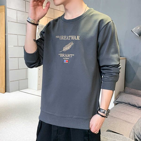 men sweater spring autumn new loose trend round neck long sleeve versatile, Black
men sweater spring autumn new loose trend round neck long sleeve versatile, Black