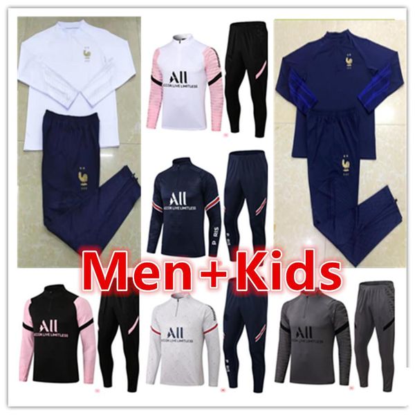 Image of Mens Kids Soccer Sets Football Training Suit Tracksuits Jerseys Sets 2021 2022 2023 Soccer Tracksuit Jacket Survetement Foot Chandal