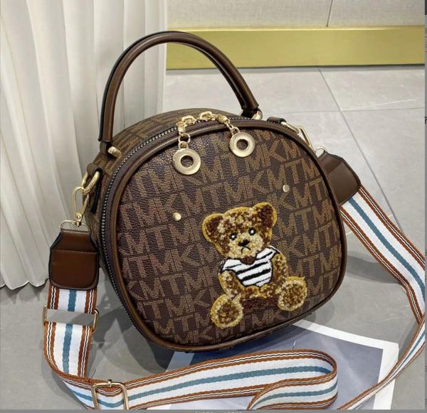 bag parts new bag women 2022 fashion color contrast cute one shoulder crossbody handbag wide ribbons bear round bag, Black
bag parts new bag women 2022 fashion color contrast cute one shoulder crossbody handbag wide ribbons bear round bag, Black