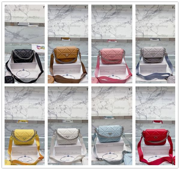 system nappa leather criss-cross chain shoulder bag designer multi message handbag bags luxury womens crossbody wallet