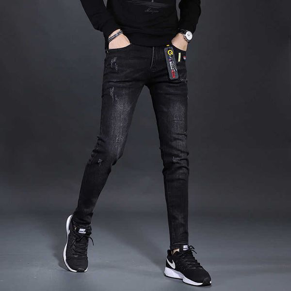 men's jeans korea version mens noble black slim stretch light luxury casual stylish street ; t221102, Blue
men's jeans korea version mens noble black slim stretch light luxury casual stylish street ; t221102, Blue