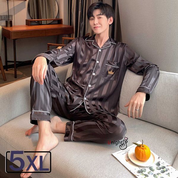 men's sleepwear trousers for men summer pyjama set silk pijamas lounge wear leisure oversize stripe pant male sets cardigan men nightw, Black;brown
men's sleepwear trousers for men summer pyjama set silk pijamas lounge wear leisure oversize stripe pant male sets cardigan men nightw, Black;brown