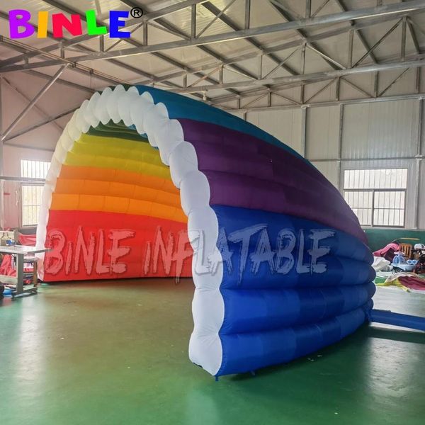 Image of outdoor events advertising inflatable shell tent rainbow dome tent for music festival