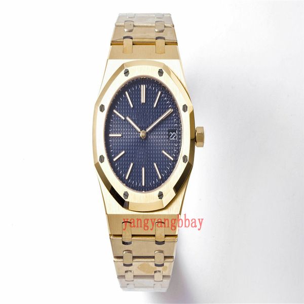 uality men wristwatches 39mm 15202 blue dial luminescent stainless steel vk quartz movement transparent mechanical mens watch watches -6, Slivery;brown
uality men wristwatches 39mm 15202 blue dial luminescent stainless steel vk quartz movement transparent mechanical mens watch watches -6, Slivery;brown