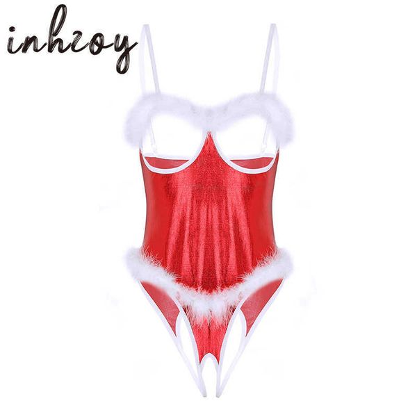 set women christmas lingerie feather trim open cups crotchless teddy bodysuit dress nightwear xmas rave party erotic underwear t221103, Red;black
set women christmas lingerie feather trim open cups crotchless teddy bodysuit dress nightwear xmas rave party erotic underwear t221103, Red;black
