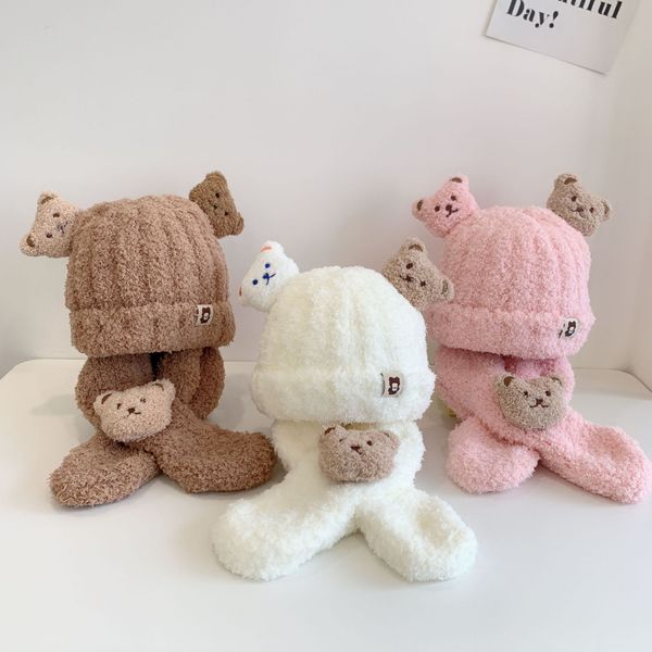 winter baby hat scarf 2pcs set soft kids cap for girls boys cartoon bear keep warm infant accessories, Yellow
winter baby hat scarf 2pcs set soft kids cap for girls boys cartoon bear keep warm infant accessories, Yellow