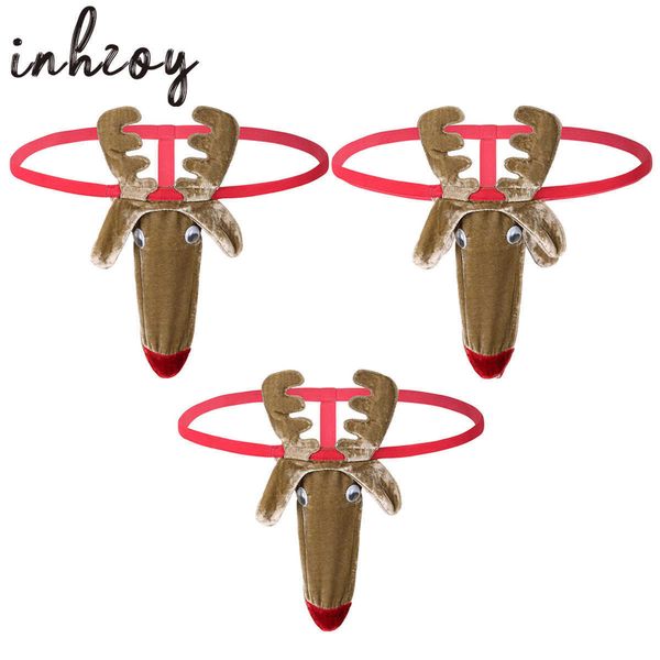 set 3pcs/set mens bulge pouch sheath lingerie christmas reindeer g-string briefs underwear gay male sissy funny gift t221103, Red;black
set 3pcs/set mens bulge pouch sheath lingerie christmas reindeer g-string briefs underwear gay male sissy funny gift t221103, Red;black