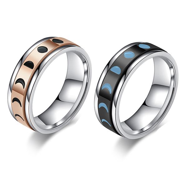 reduce anxiety rotatable moon solar ring band stainless steel solar decompress rings for women men fashion jewelry, Silver
reduce anxiety rotatable moon solar ring band stainless steel solar decompress rings for women men fashion jewelry, Silver