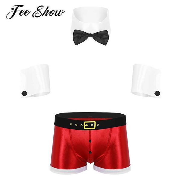 set mens christmas role play costume club dance outfits sissy panties collar with low waist briefs/boxer underpants underwear t221103, Red;black
set mens christmas role play costume club dance outfits sissy panties collar with low waist briefs/boxer underpants underwear t221103, Red;black