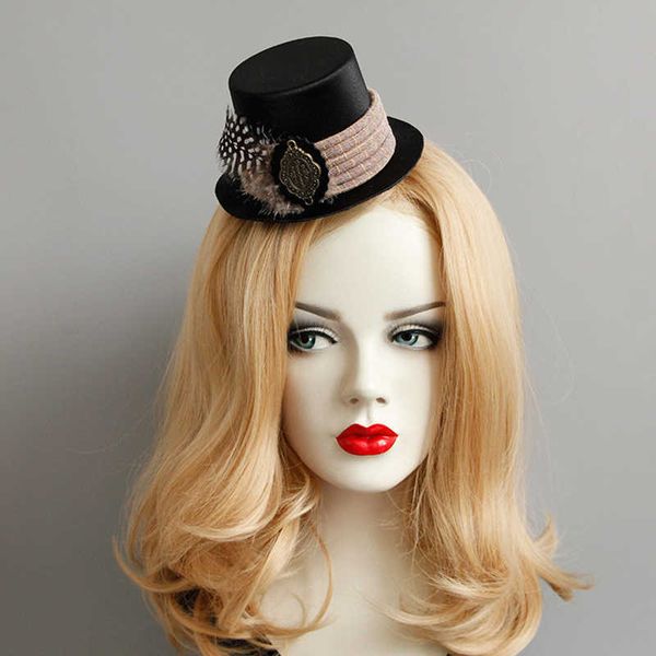 vintage hair accessories black feather fascinator hat retro style masquerade witch hat halloween party headband, Golden;white
vintage hair accessories black feather fascinator hat retro style masquerade witch hat halloween party headband, Golden;white