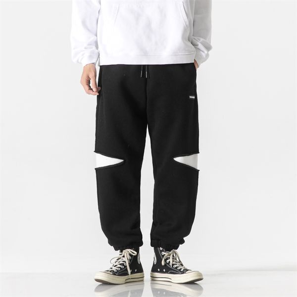 autumn winter high street pants women men couples pocket elastic waist trousers sports loose casual fashion splicing sweatpants k289, Black
autumn winter high street pants women men couples pocket elastic waist trousers sports loose casual fashion splicing sweatpants k289, Black