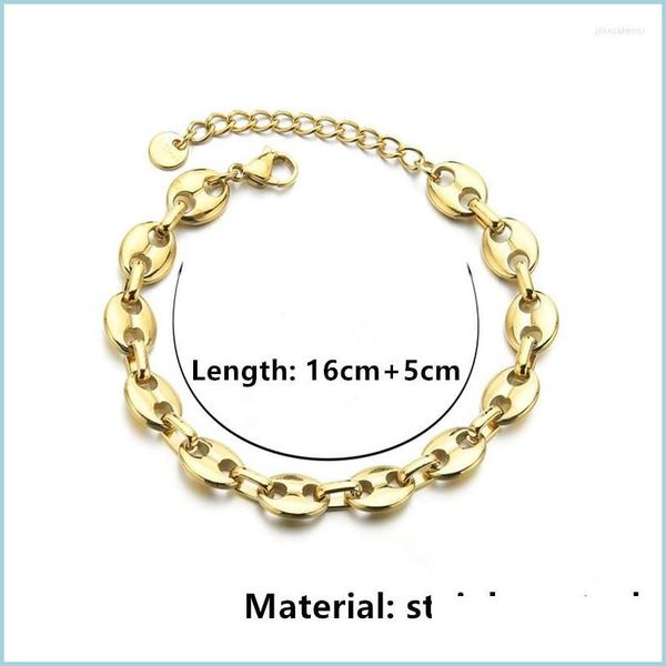 chain link bracelets hangzhi2022 european and american punk stainless steel bracelet trend men women pig nose buckle fashion jewelry dh92b, Black
chain link bracelets hangzhi2022 european and american punk stainless steel bracelet trend men women pig nose buckle fashion jewelry dh92b, Black