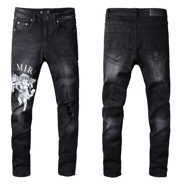 men's jeans 2022 black letter angel printing slim mens skinny streetwear motorcycle jean pants hip hop men los hombres, Blue
men's jeans 2022 black letter angel printing slim mens skinny streetwear motorcycle jean pants hip hop men los hombres, Blue