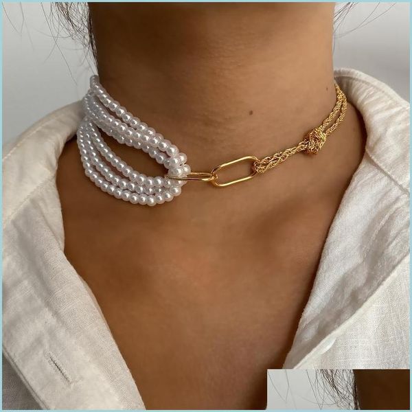 chokers punk imitation pearl unique chain necklace for women wedding steampunk 2021 gothic twisted chunky thick choker jewelry choke dhnmj, Golden;silver
chokers punk imitation pearl unique chain necklace for women wedding steampunk 2021 gothic twisted chunky thick choker jewelry choke dhnmj, Golden;silver