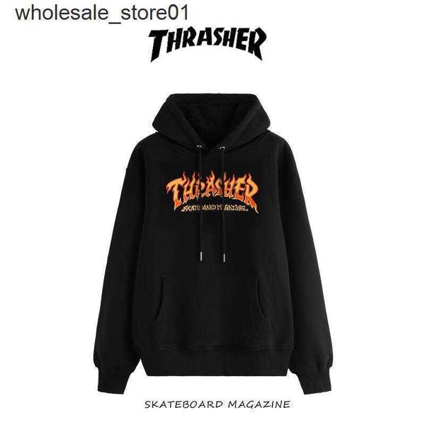 men's hoodies designer sweatshirts winter new skateboard fashion brand thrasher printing men's women's hooded plush sweater h, Black
men's hoodies designer sweatshirts winter new skateboard fashion brand thrasher printing men's women's hooded plush sweater h, Black