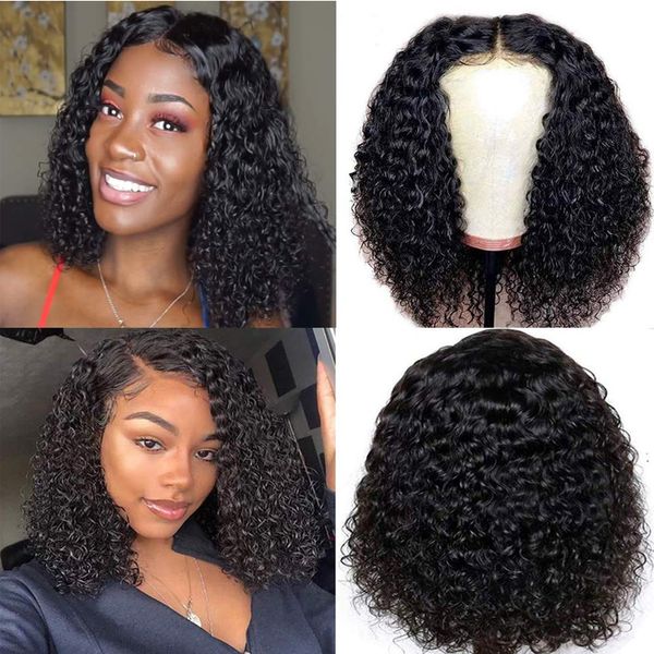 short jerrycurly bob human hair wigs for women transparent lace frontal brazilian closure wig, Black
short jerrycurly bob human hair wigs for women transparent lace frontal brazilian closure wig, Black
