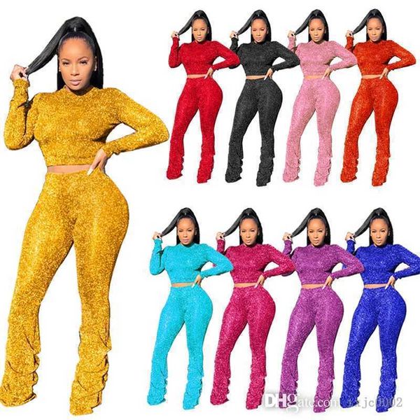 new fall women korean silver pleated pants set streetwear exposed navel long sleeve crop 2 piece outfits nightclub, White
new fall women korean silver pleated pants set streetwear exposed navel long sleeve crop 2 piece outfits nightclub, White