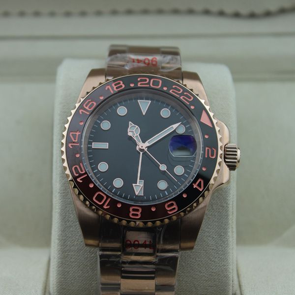 men's watch 41 mm sapphire glass sliding lock automatic mechanical ceramic green black all stainless steel waterproof watch, Slivery;brown
men's watch 41 mm sapphire glass sliding lock automatic mechanical ceramic green black all stainless steel waterproof watch, Slivery;brown
