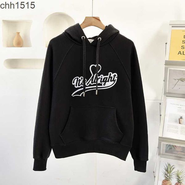 2022 autumn and winter new amis embroidery love letter black loose hooded sweater
2022 autumn and winter new amis embroidery love letter black loose hooded sweater