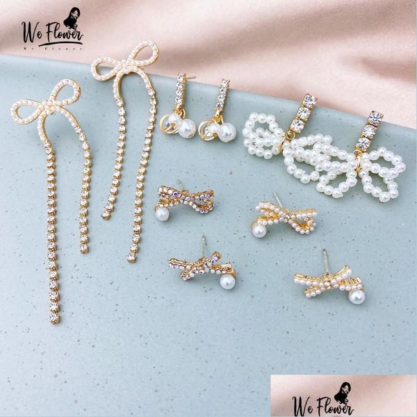 stud stud we flower romantic crystal pearl bowknot earrings for women vintage gold korean engagement party brincos jewelry drop deli dhr6i, Golden;silver
stud stud we flower romantic crystal pearl bowknot earrings for women vintage gold korean engagement party brincos jewelry drop deli dhr6i, Golden;silver