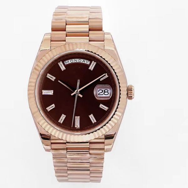 men's classic fashion automatic mechanical watch 40mm 2813 movement sapphire mirror 904l stainless steel strap water resistant 150 desi, Slivery;brown
men's classic fashion automatic mechanical watch 40mm 2813 movement sapphire mirror 904l stainless steel strap water resistant 150 desi, Slivery;brown