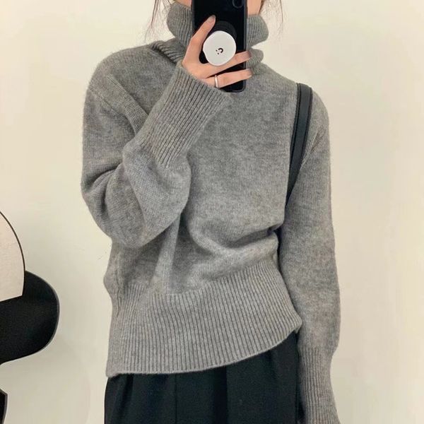 women's sweaters thickened warm pile collar pullover loose skinny sweater autumn and winter high solid color versatile knitted shirt tr, White;black
women's sweaters thickened warm pile collar pullover loose skinny sweater autumn and winter high solid color versatile knitted shirt tr, White;black