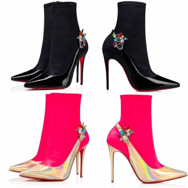 women dress shoes ankle boot soft knit with pumps reds sole shoes jessie booty joli 100mm pointy toe sling sandals winter style, Black
women dress shoes ankle boot soft knit with pumps reds sole shoes jessie booty joli 100mm pointy toe sling sandals winter style, Black