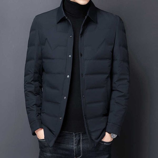 shirt collar down jacket men's short middle-aged and elderly light business lapel casual dad, Black
shirt collar down jacket men's short middle-aged and elderly light business lapel casual dad, Black
