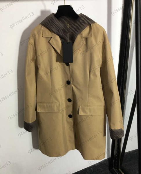 trench coat women fake two piece trench coats spliced double f print lapel hooded jacket button front regular profile outerwear loose casual, Tan;black
trench coat women fake two piece trench coats spliced double f print lapel hooded jacket button front regular profile outerwear loose casual, Tan;black