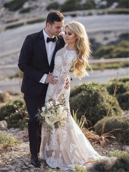 verngo boho wedding dress lace long sleeves bride dresses mermaid nude lining bridal gown white ivory spring country vestidos
verngo boho wedding dress lace long sleeves bride dresses mermaid nude lining bridal gown white ivory spring country vestidos