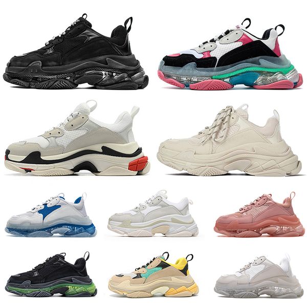 designer tracks triple scasual shoes platform oversized sports sneakers 17fw crystal bottom clear sole men women luxury trainers flat boots, Black
designer tracks triple scasual shoes platform oversized sports sneakers 17fw crystal bottom clear sole men women luxury trainers flat boots, Black