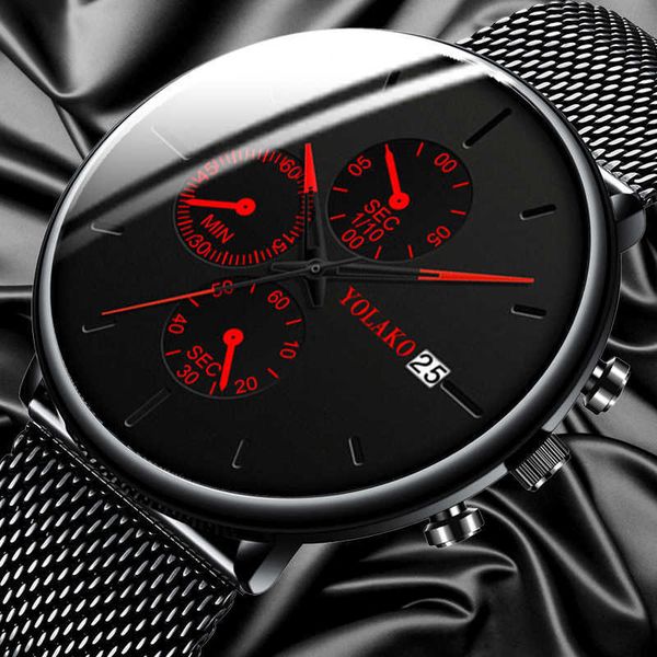 watches men's fashion stainless steel mesh belt calendar quartz sport business casual for man clock montre homme 0yp0, Slivery;brown
watches men's fashion stainless steel mesh belt calendar quartz sport business casual for man clock montre homme 0yp0, Slivery;brown