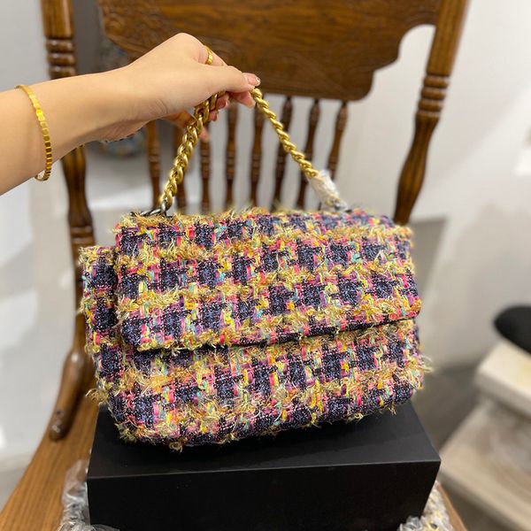 26cm womens 19 series tweed quilted bags classic medium flap gold chain crossbody shoulder turn lock designer large capacity pocket with bac
26cm womens 19 series tweed quilted bags classic medium flap gold chain crossbody shoulder turn lock designer large capacity pocket with bac