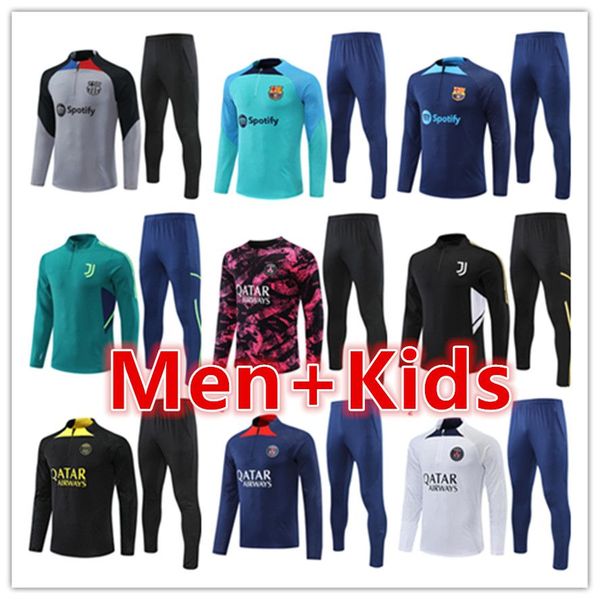 Image of 22 23 Mens Kids Football Tracksuits Training Suit Jacket Sets 2022 2023 Juvs S Soccer Tracksuit Set Jogging Jersey Survetement Foot