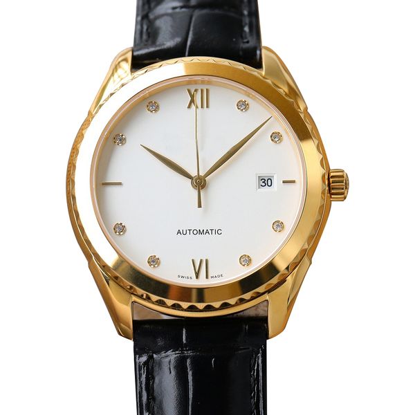 men's watch automatic mechanical movement 821a 316 fine steel case leather strap 40mm simple dial date display wristwatches, Slivery;brown
men's watch automatic mechanical movement 821a 316 fine steel case leather strap 40mm simple dial date display wristwatches, Slivery;brown