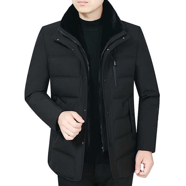 middle aged and elderly men's down jacket warm thickened detachable wool collar dad's windproof and cold proof winter men, Black
middle aged and elderly men's down jacket warm thickened detachable wool collar dad's windproof and cold proof winter men, Black