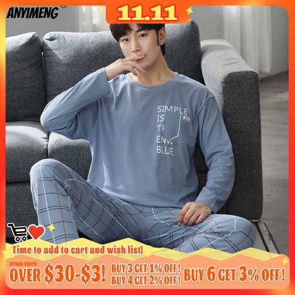 men's sleepwear 4xl mens pajamas men sleepwear fashion pajama set for boy casual loungewear for man comfortable cotton pijama for gentl, Black;brown
men's sleepwear 4xl mens pajamas men sleepwear fashion pajama set for boy casual loungewear for man comfortable cotton pijama for gentl, Black;brown
