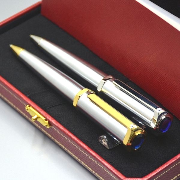 5a luxury santos-dumont ca metal ballpoint pen black & silver steel office school writing ball pens with gem as christmas gift, Blue;orange
5a luxury santos-dumont ca metal ballpoint pen black & silver steel office school writing ball pens with gem as christmas gift, Blue;orange