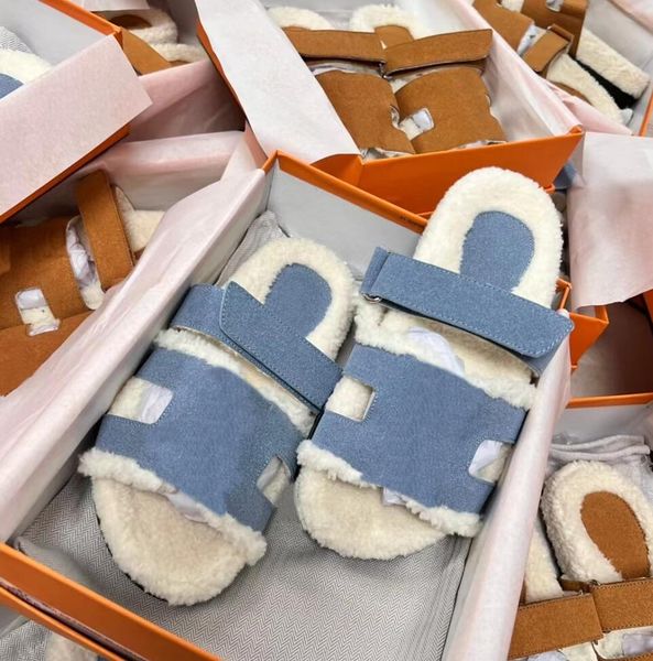 lamb wool slippers designer h letter plush scuffs leisure flat bottom shoes winter warmth couples fluffy slides men women's pure color, Black
lamb wool slippers designer h letter plush scuffs leisure flat bottom shoes winter warmth couples fluffy slides men women's pure color, Black