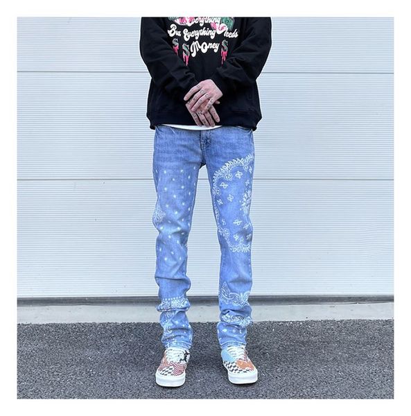 men's jeans mens high street paisley print denim casual hip hop distressed slim fit skinny pants joggers streetwear men, Blue
men's jeans mens high street paisley print denim casual hip hop distressed slim fit skinny pants joggers streetwear men, Blue