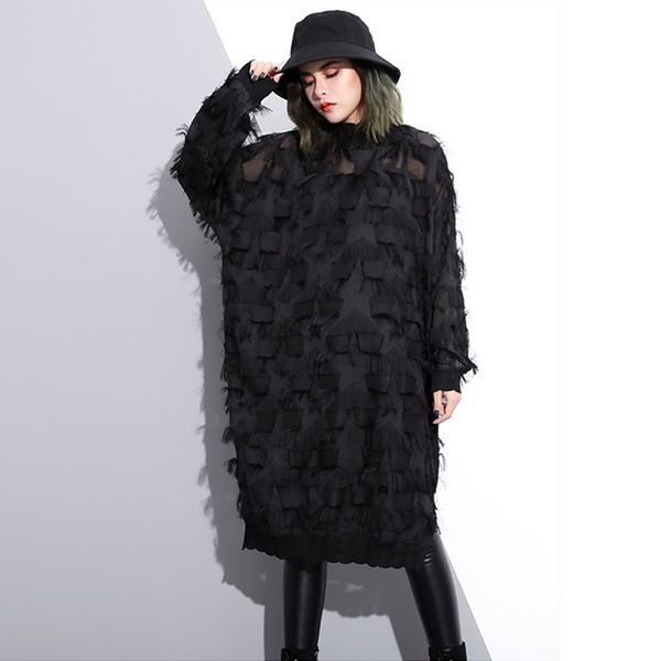 casual dresses oversize summer midi dress 2022 women lace tassel long sleeve geometric starts 1/2 turtleneck side split vestidos mujer, Black;gray
casual dresses oversize summer midi dress 2022 women lace tassel long sleeve geometric starts 1/2 turtleneck side split vestidos mujer, Black;gray
