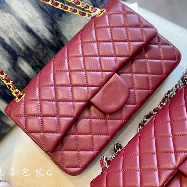 womens classic double flap quilted lambskin bags red grey gold/silver matelasse chain crossbody shoulder multi pochette handbags with back p
womens classic double flap quilted lambskin bags red grey gold/silver matelasse chain crossbody shoulder multi pochette handbags with back p