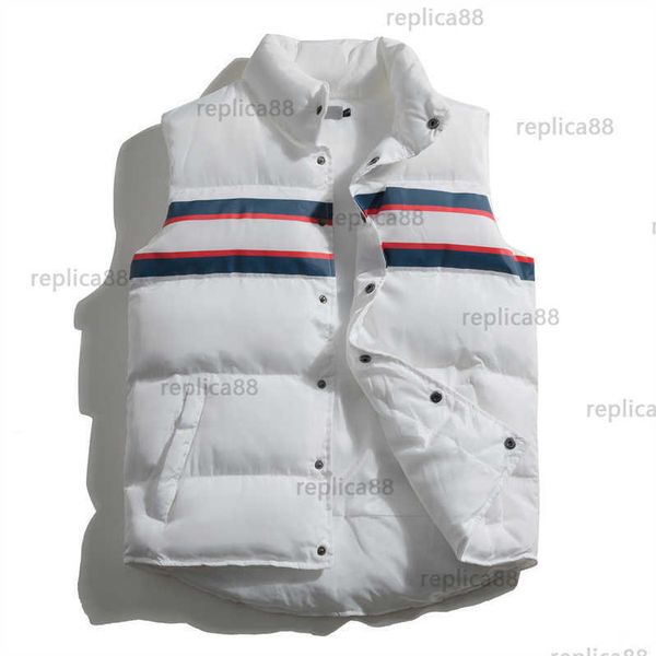 2022 luxury men's vests tide autumn winter vest sleeveless jacket men casual warm gilet male windproof waistcoat m-3xl jem13, Black;white