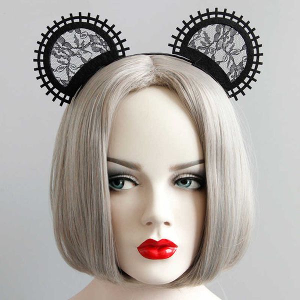 black lace cat ear headband halloween cute mesh headbands catwalk show party accessories, Silver
black lace cat ear headband halloween cute mesh headbands catwalk show party accessories, Silver