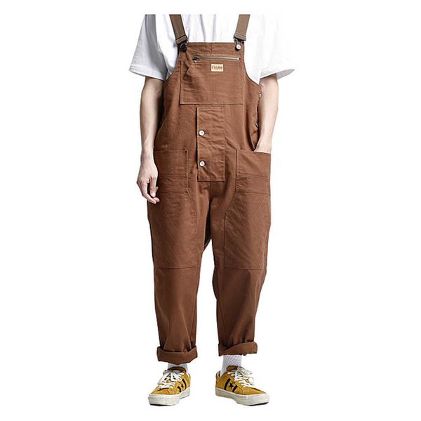 men's jeans men's loose multi pockets cargo bib overalls working clothing jumpsuits jeans pants black military green brown t221102, Blue
men's jeans men's loose multi pockets cargo bib overalls working clothing jumpsuits jeans pants black military green brown t221102, Blue