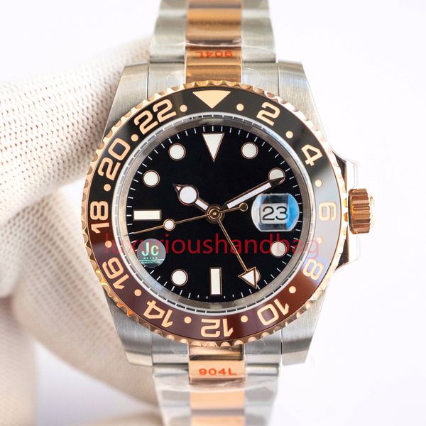 Designer watches Fashion Men's Watch GMT116710 Black dial 40mm mixed time mark Glow green needle discount stainless steel automatic mechanical watch montre, Sapphire
Designer watches Fashion Men's Watch GMT116710 Black dial 40mm mixed time mark Glow green needle discount stainless steel automatic mechanical watch montre, Sapphire