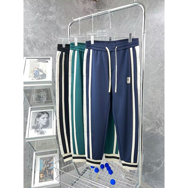 striped mens and loose waist pants casual pants beautiful texture dark blue green letter combination, Black
striped mens and loose waist pants casual pants beautiful texture dark blue green letter combination, Black