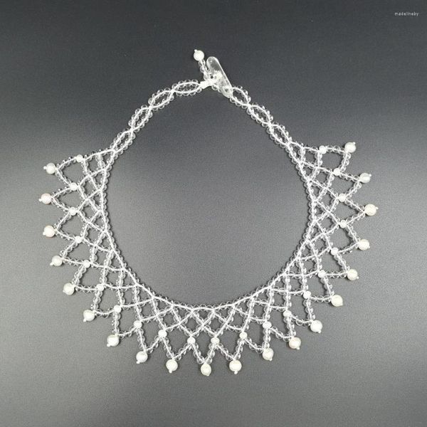 chains liiji unique natural clear quartzs freshwater pearl handmade knitting necklace approx 39-44cm women jewelry for wedding, Silver
chains liiji unique natural clear quartzs freshwater pearl handmade knitting necklace approx 39-44cm women jewelry for wedding, Silver