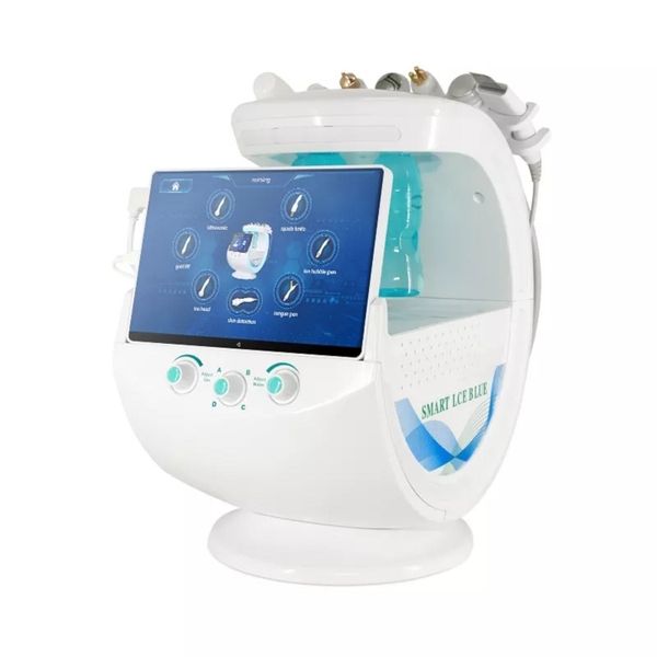 7 in 1 beauty equipment smart ice blue oxygen facial rf aqua skin dermabrasion hydr machine